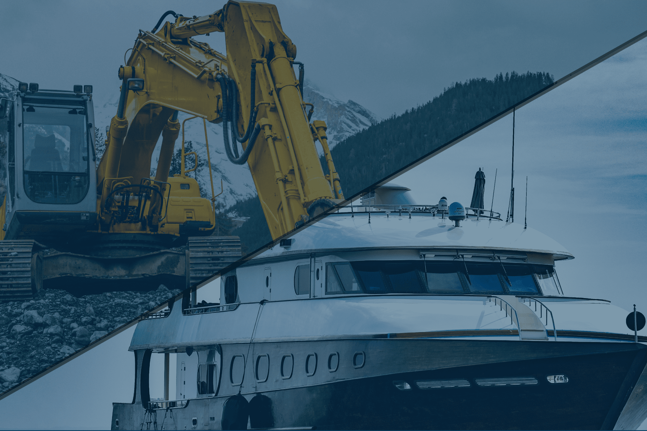 Excavator & Boat